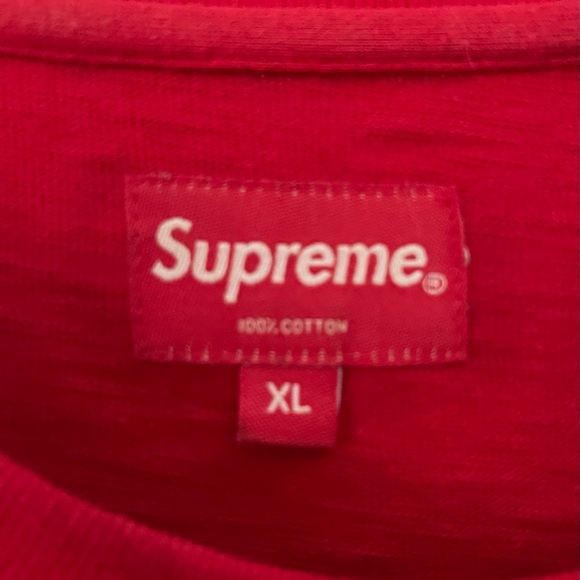 Supreme Long Sleeve Red Tshirt Size XL - Picture 3 of 3